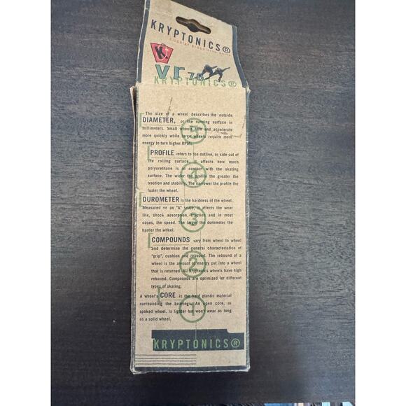 Kryptonics Vr 76 Skate Wheels Green 76mm 78A Skates Skating NIB Skater New Boxed - Picture 7 of 12